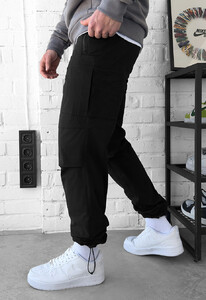 Фото - Однотонные штаны карго черного цвета Staff cargo dn black - Men box
