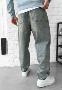 Фото - Широкі молодіжні джинси Staff 8 navy green baggy - Men box