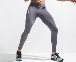 Фото - Спортивные мужские штаны Deenyt (сетка) серого цвета - Men box