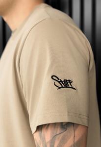 Фото - Світло-коричнева футболка чоловіча Staff pi light brown logo - Men box