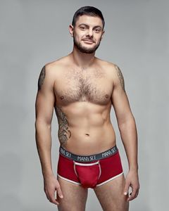 Фото - Чоловічі труси боксерки MAN's SET. Колір бордовий. Артикул: 04-0341 - Men box