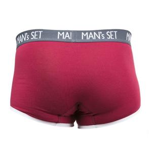 Фото - Чоловічі труси боксерки MAN's SET. Колір бордовий. Артикул: 04-0341 - Men box