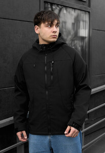 Фото - Однотонная демисезонная куртка Staff di black - Men box