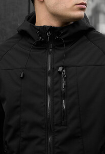 Фото - Однотонная демисезонная куртка Staff di black - Men box