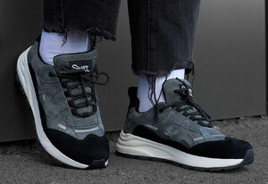 Фото - Молодежные черно-серые кроссовки Staff gray & black reflective - Men box