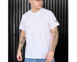 Фото - Однотонна біла футболка з вишивкою Staff pi white logo - Men box