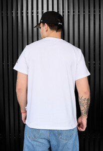 Фото - Однотонна біла футболка з вишивкою Staff pi white logo - Men box