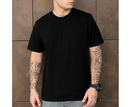 Фото - Однотонна футболка чорного кольору Staff black - Men box