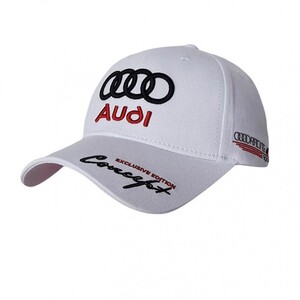 Фото - Бейсболка для чоловіків Sport Line білого кольору з лого Audi - Men box