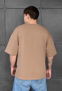 Фото - Оверсайз однотонна футболка Staff brown oversize - Men box