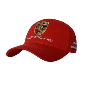 Фото - Кепка бренду Sport Line із бавовни червона з лого Porsche - Men box