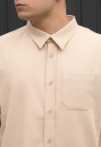 Фото - Повсякденна сорочка бежевого кольору Staff co beige oversize - Men box