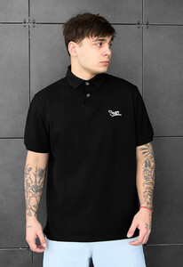 Фото - Базове чоловіче поло чорного кольору Staff black logo - Men box