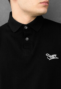 Фото - Базове чоловіче поло чорного кольору Staff black logo - Men box