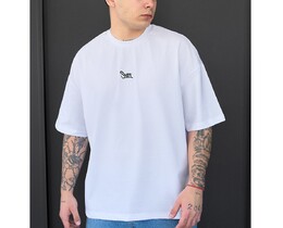 Фото - Біла оверсайз футболка з лого Staff white logo oversize - Men box