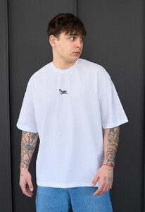 Фото - Біла оверсайз футболка з лого Staff white logo oversize - Men box