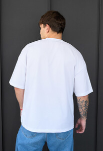 Фото - Біла оверсайз футболка з лого Staff white logo oversize - Men box