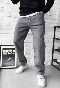Фото - Джинси вільного крою для чоловіків Staff 9671 gray baggy - Men box