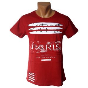 Фото - Футболка от бренда Virage красного цвета с надписью Paris - Men box