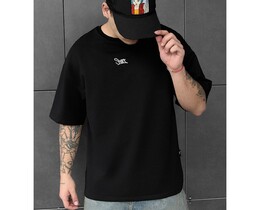 Фото - Універсальна оверсайз футболка Staff logo black oversize premium - Men box