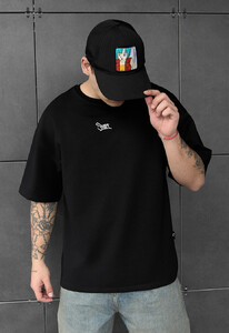 Фото - Універсальна оверсайз футболка Staff logo black oversize premium - Men box