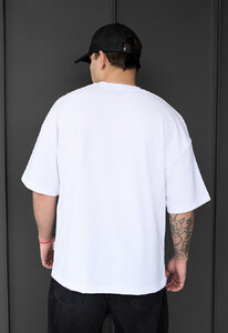 Фото - Однотонна футболка на кожен день Staff white basic oversize - Men box