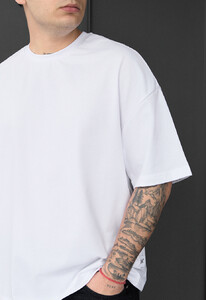 Фото - Однотонна футболка на кожен день Staff white basic oversize - Men box