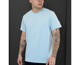 Фото - Голубая футболка с белой вышивкой Staff pi light blue logo - Men box