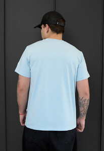Фото - Блакитна футболка з білою вишивкою Staff pi light blue logo - Men box