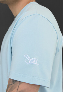 Фото - Блакитна футболка з білою вишивкою Staff pi light blue logo - Men box