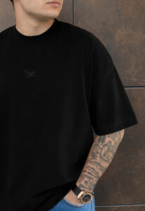 Фото - Брендована оверсайз футболка Staff black logo oversize - Men box