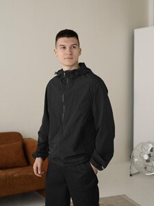 Фото - Однотонная ветровка для парней Pobedov Neon черного цвета - Men box
