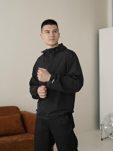 Фото - Однотонная ветровка для парней Pobedov Neon черного цвета - Men box