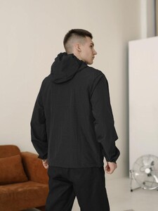 Фото - Однотонная ветровка для парней Pobedov Neon черного цвета - Men box