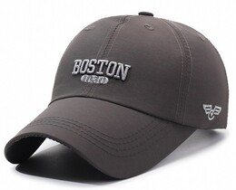 Фото - Бейсболка для хлопців Narason сірого кольору із логотипом Boston - Men box