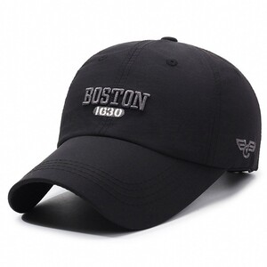 Фото - Базовая мужская бейсболка Narason в черном цвете с лого Boston - Men box