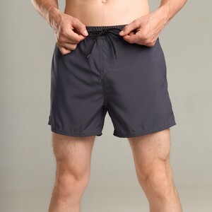 Фото - Однотонні плавальні шорти Pobedov Pool day сірого кольору - Men box