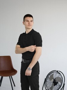 Фото - Базовое мужское поло футболка Pobedov Royal черного цвета - Men box