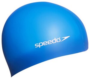 Фото - Стильна дитяча шапочка для басейну Speedo FLAT SILICONE CAP TEAM JU синя - Men box