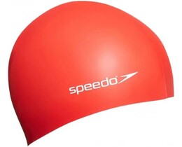 Фото - Дитяча шапочка для плавання Speedo FLAT SILICONE CAP TEAM JU червона - Men box