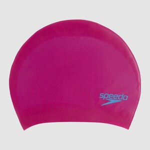 Фото - Стильна дитяча шапочка для плавання Speedo LONG HAIR CAP JU рожева - Men box