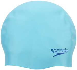 Фото - Комфортна дитяча шапочка для плавання Speedo MOULDED SILC CAP JU блакитна - Men box