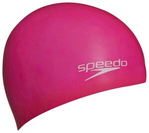 Фото - Енергійна дитяча шапочка для плавання Speedo MOULDED SILC CAP JU рожева - Men box