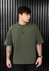 Фото - Повсякденна футболка для чоловіків Staff khaki logo oversize - Men box