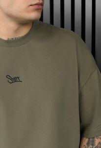 Фото - Оливкова оверсайз футболка Staff olive logo oversize - Men box
