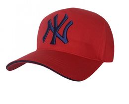 Фото - Всесезонная бейсболка Sport Line красная с логотипом NY - Men box