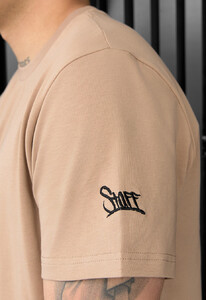 Фото - Светло-коричневая футболка с лого Staff pi light brown logo - Men box