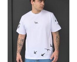 Фото - Молодежная футболка с принтом птиц Staff logo & birds - Men box