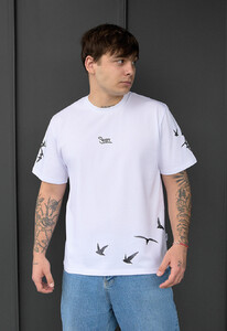 Фото - Молодежная футболка с принтом птиц Staff logo & birds - Men box