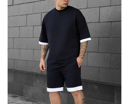 Фото - Темно-синий оверсайз комплект Staff do navy oversize - Men box